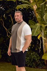 BadRhino Big & Tall Brown Cut & Sew  T-Shirt | BadRhino 3