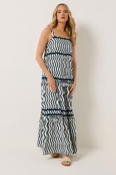LTS Tall Women's Ivory White & Blue Swirl Maxi Dress | Long Tall Sally 2