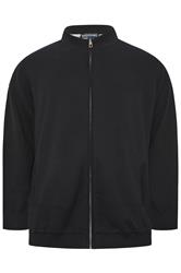 BadRhino Big & Tall Black Knitted Borg Zip Up