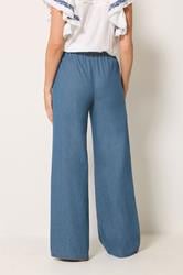 LTS Tall Women's Blue Washed Pull On Wide Leg Jeans | Long Tall Sally 2
