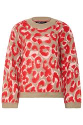 LTS Tall Women's Red Leopard Print Knitted Jumper | Long Tall Sally 5
