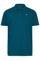 LYLE & SCOTT Teal Blue Logo Polo Shirt | BadRhino 3