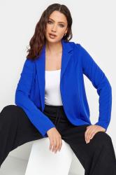 LTS Tall Women's Cobalt Blue Scuba Longline Blazer | Long Tall Sally 2