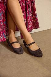 LTS Chocolate Brown Mary Jane Low Heel In Standard Fit | Long Tall Sally 1