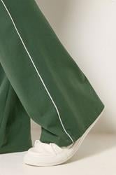 LTS Tall Women's Olive Green Side Stripe Cotton Flared Leggings | Long Tall Sally 3