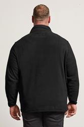 BadRhino Big & Tall Black Quarter Zip Quilted Fleece Jacket | BadRhino 3
