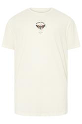JACK & JONES Big & Tall Antique White Graphic T-Shirt | BadRhino 1