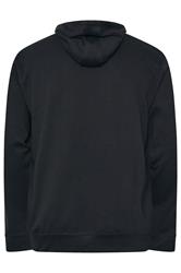 D555 Big & Tall Navy Blue Couture Zip Through Hoodie | BadRhino 4