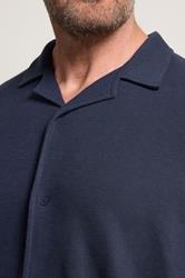 BadRhino Big & Tall Navy Blue Revere Slub Shirt | BadRhino 4