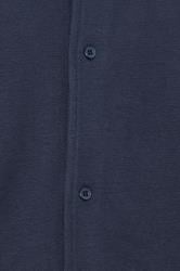 BadRhino Big & Tall Navy Blue Revere Slub Shirt | BadRhino 7
