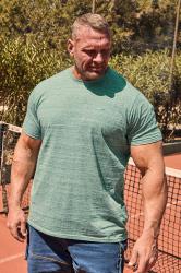 BadRhino Big & Tall Green Injected Slub Jersey T-Shirt | BadRhino 1