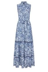 LTS Tall Women's Blue Floral Belted Maxi Dress | Long Tall Sally 5