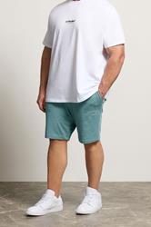 JACK & JONES Big & Tall Mineral Blue Jogger Sweat Shorts | BadRhino 3