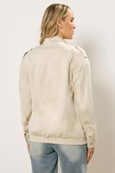 LTS Tall Women's Cream Faux Suede Jacket | Long Tall Sally 3