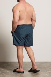 BadRhino Big & Tall Navy Blue Plain Swim Shorts | BadRhino 2