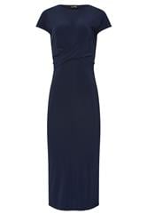 LTS Tall Navy Blue Ruched Bust Midi Dress | Long Tall Sally 5