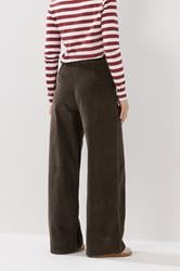 LTS Tall Chocolate Brown Cord Wide Leg Trousers | Long Tall Sally 3