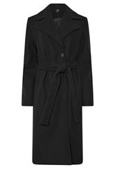 LTS Tall Black Formal Wrap Belted Midi Coat | Long Tall Sally 5