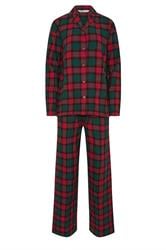 LTS Tall Red & Green Cotton Check Pyjama Set | Long Tall Sally 5
