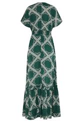 LTS Tall Women's Green Scarf Print Button Maxi Dress | Long Tall Sally 2