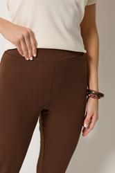 LTS Tall Chocolate Brown Slim Leg Trousers | Long Tall Sally 4