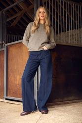 LTS Tall Blue Seam Front Pocket Wide Leg Jeans | Long Tall Sally 1