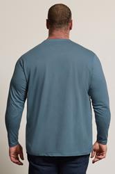 BadRhino Big & Tall Petrol Blue Core Long Sleeve T-Shirt | BadRhino 3