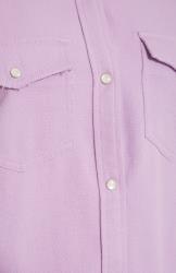 LTS Tall Women's Lilac Purple Distressed Twill Shirt | Long Tall Sally 5