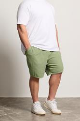BadRhino Big & Tall Green Elasticated Waist Corduroy Shorts | BadRhino 1