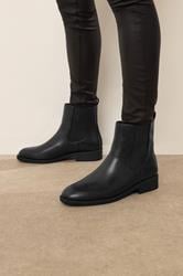 LTS Black Chelsea Ankle Boots In Standard Fit | Long Tall Sally 1