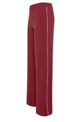 LTS Tall Women's Burgundy Red Side Stripe Cotton Wide Leg Leggings | Long Tall Sally 6