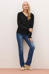 LTS PREMIUM Tall Black Knit V-Neck Jumper | Long Tall Sally 2
