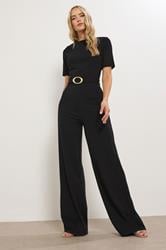 LTS Tall Black Belted Jumpsuit | Long Tall Sally 2