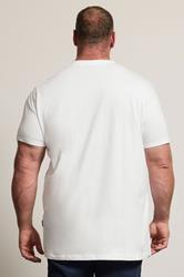 BadRhino Big & Tall White Extra Long V-Neck T-Shirt | BadRhino 3