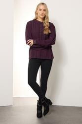 LTS Tall Purple Crinkle Lace Detail Blouse | Long Tall Sally 2