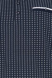 D555 Big & Tall Navy Blue Cotton Jacquard Polo Shirt | BadRhino 2