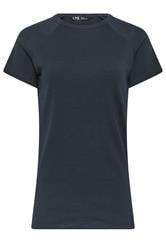 LTS Tall Women's Navy Blue Ribbed T-Shirt | Long Tall Sally 1