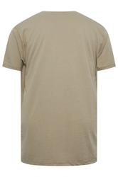 KAM Big & Tall Stone Brown Rock N Roll Print T-Shirt | BadRhino 4