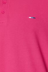 BadRhino Big & Tall Pink & White Tipped Polo Shirt | BadRhino 3