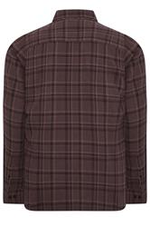 BadRhino Big & Tall Burgundy Red Check Long Sleeve Shirt | BadRhino 6