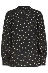 LTS Tall Black Spot Print High Neck Blouse | Long Tall Sally 5