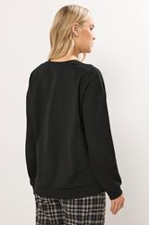 LTS Tall Black 'Weekend Brunch Club' Slogan Lounge Top | Long Tall Sally 3