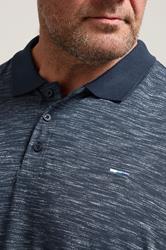 BadRhino Big & Tall Navy Blue Marl Polo Shirt | BadRhino 4