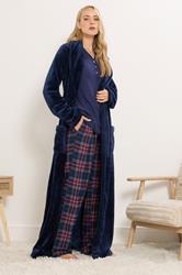 LTS Tall Navy Blue & Red Cotton Check Pyjama Bottoms | Long Tall Sally 4