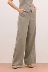 LTS PREMIUM Tall Brown Herringbone Formal Trousers | Long Tall Sally 3