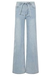 LTS Tall Women's Light Blue Wash Tie Waist Jeans | Long Tall Sally 5