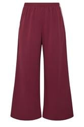 LIMITED COLLECTION Plus Size Burgundy Red Side Stripe Wide Leg Trousers | Yours Clothing 1