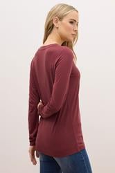 LTS PREMIUM Tall 2 PACK Burgundy Red & Green V-Neck Tops | Long Tall Sally 5