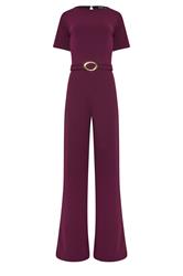 LTS Tall Berry Red Belted Jumpsuit | Long Tall Sally 1