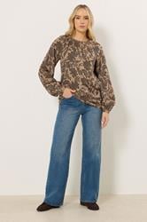 LTS Tall Women's Natural Brown Raglan Blouse | Long Tall Sally 2